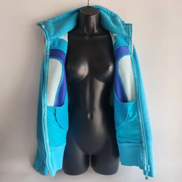 Lululemon Athletica Full Zip Jacket in Scuba Blue Size 10 - Picture 11 of 16